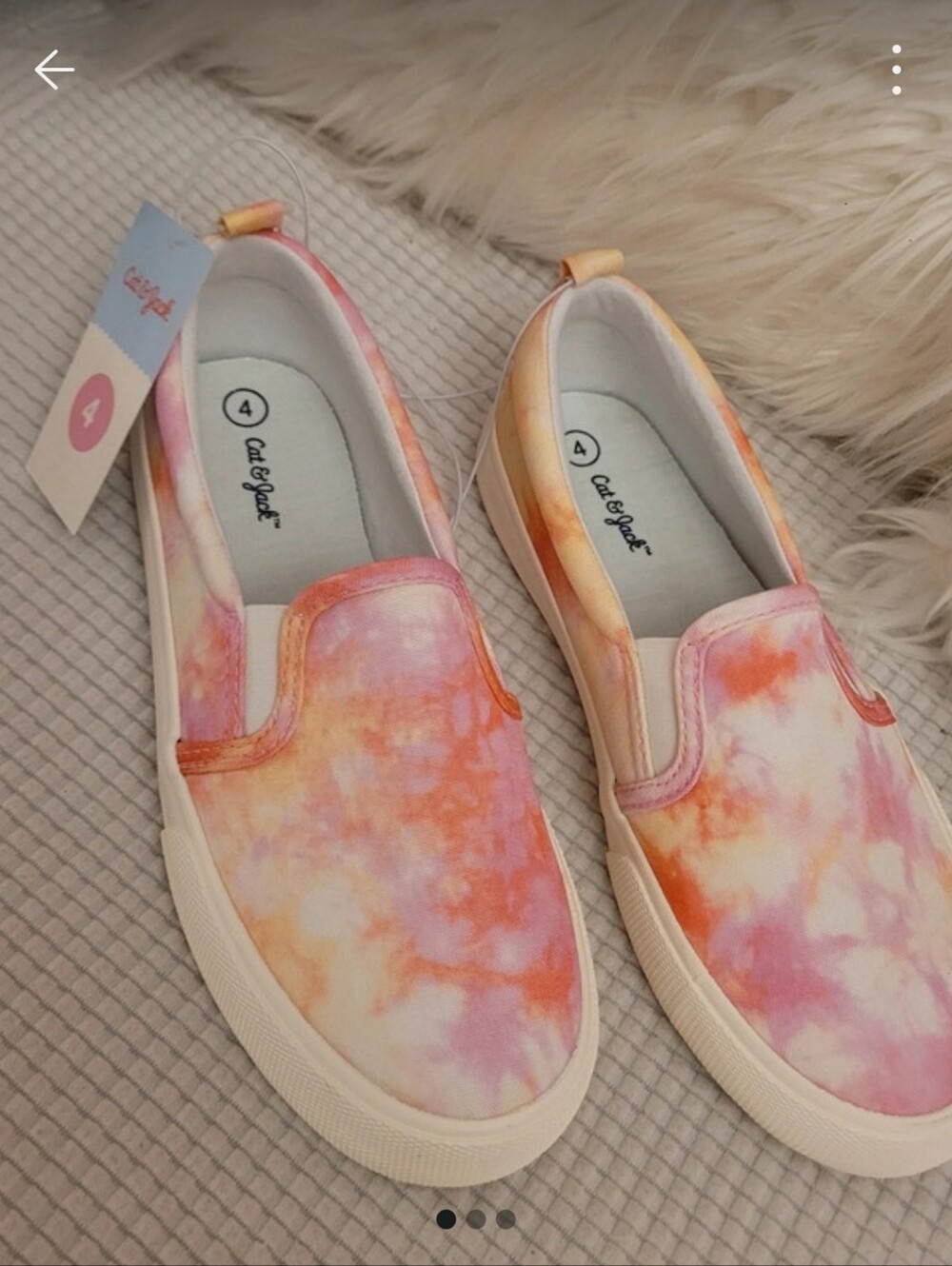 Cat & Jack Pink and Orange Tie-Dye Slip-On Sneakers